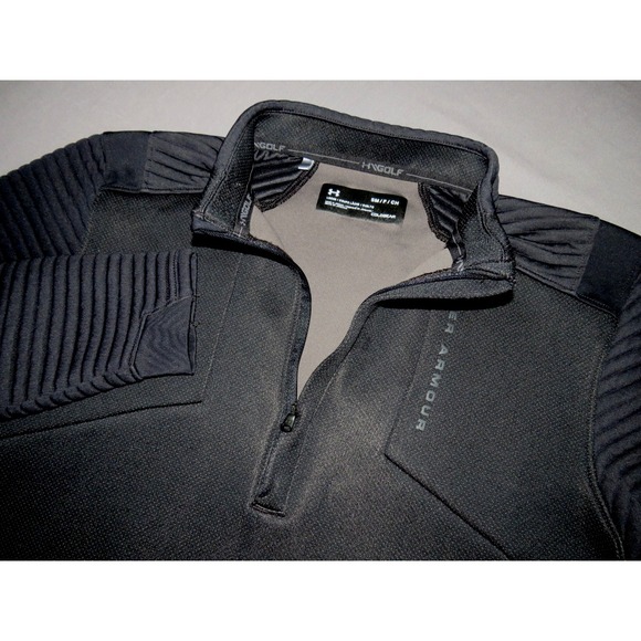 Under Armour Other - Under Armour Cold Gear GOLF Stretch‎ Black 1/4 Zip Athletic Jacket Men's Small